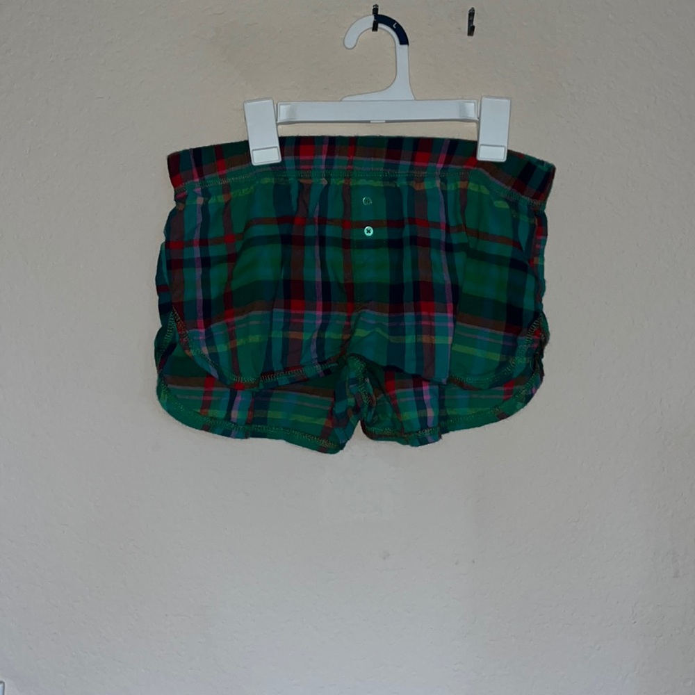 Green plaid, PJ pants